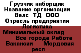 Грузчик-наборщик › Название организации ­ Велс, ТД, ООО › Отрасль предприятия ­ Логистика › Минимальный оклад ­ 20 000 - Все города Работа » Вакансии   . Мордовия респ.